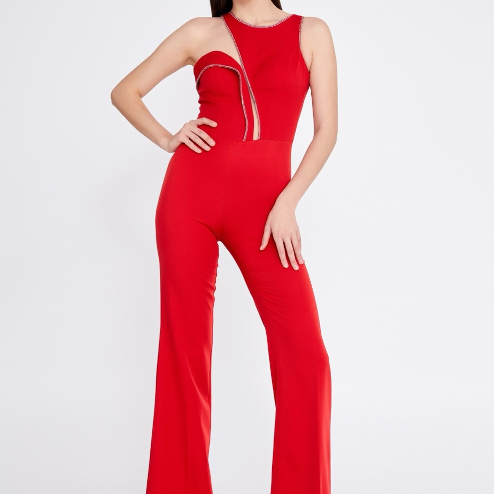 Elegant Red Jumpsuit